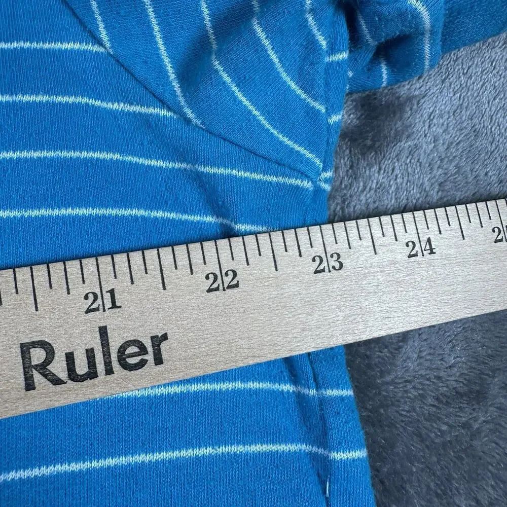 Polo Ralph Lauren‎ Polo Shirt Mens Large Blue Striped Collard Embroidered Golf